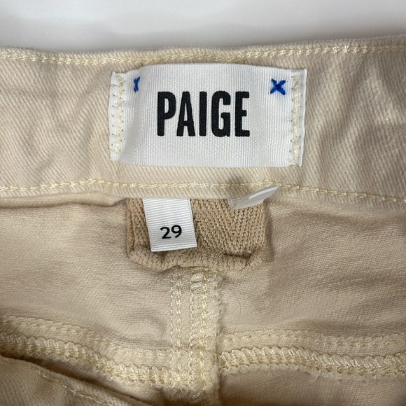 Paige Alexis High Rise Tapered Cargo Jeans in Blonde Sand Size 29 - Picture 7 of 12